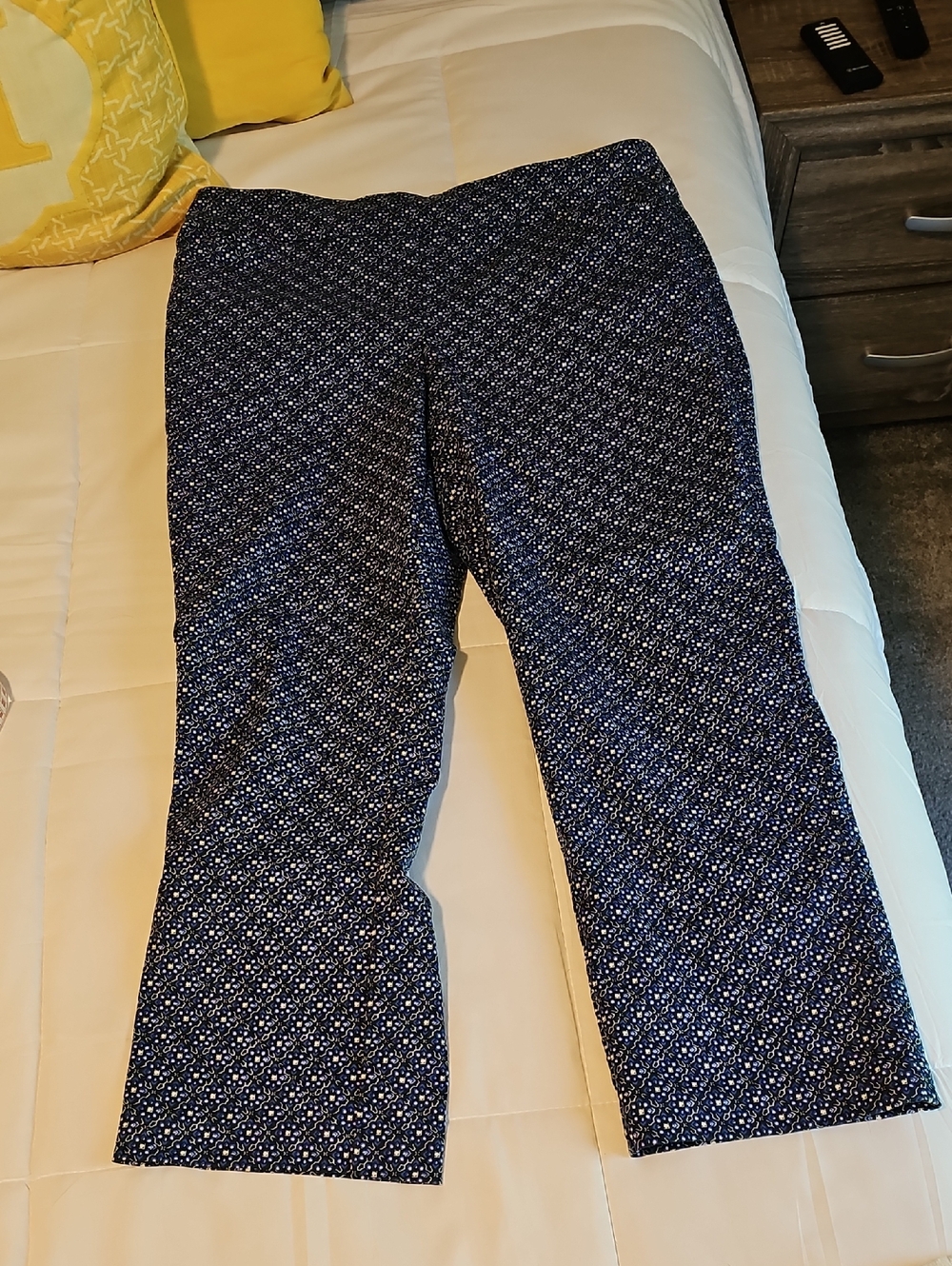Croft & Barrow navy and white patterned Pants Size 14 Regular